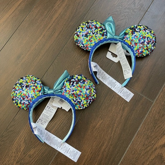 NWT Minnie Mouse ear headband with sequined bow - Picture 4 of 7